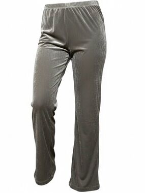 Chico's Taupe Velvet Wide-Leg Lounge Pants